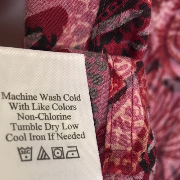 COLDWATER CREEK Gauzy Summer Wrinkle Resistant Fabric Abstract Floral Design - Picture 14 of 15